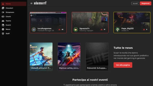 Schermata di Element Gaming