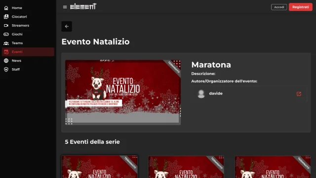 Dettaglio evento